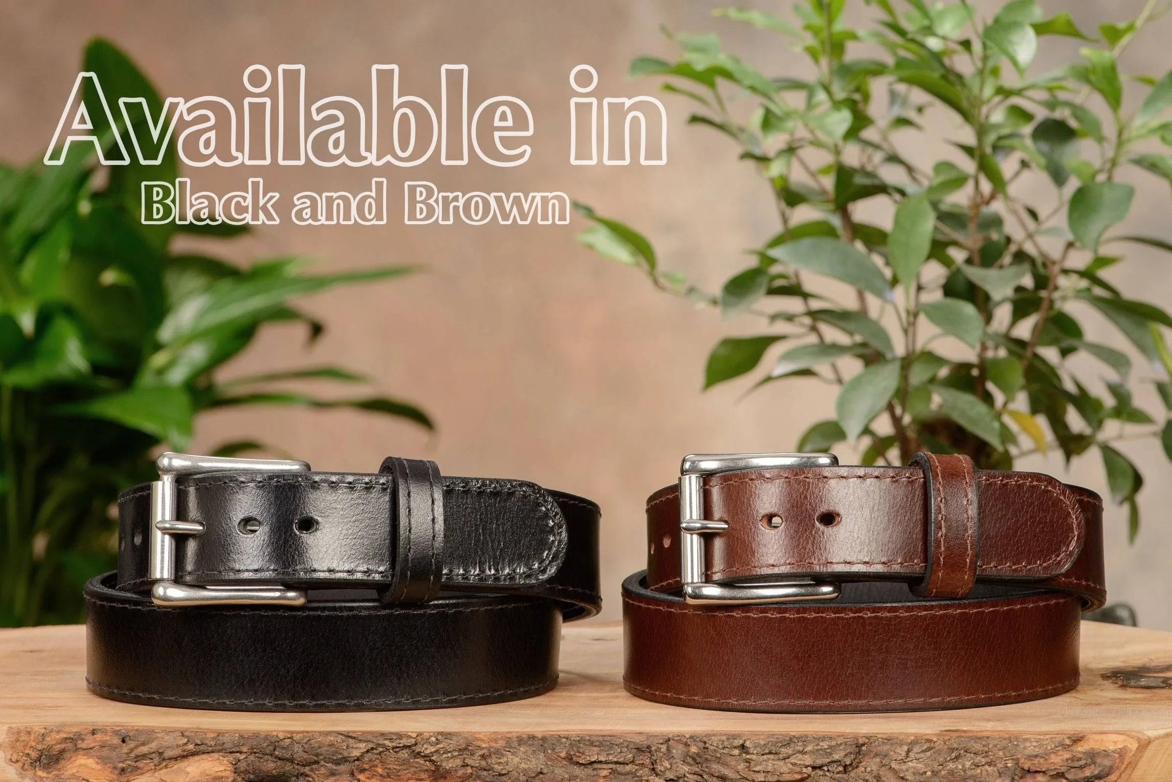 Men's Brown Water Buffalo Max Thickness Gun Belt