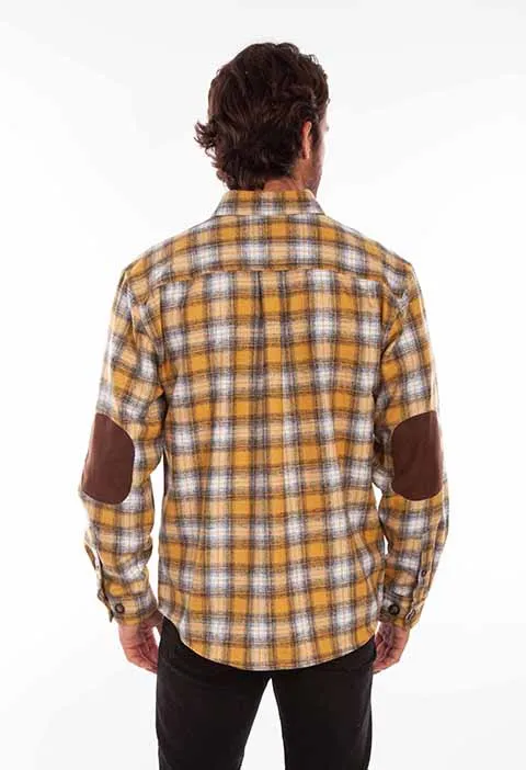 Men's Farthest Point Collection Shirt: Outdoor Flannel Plaid With Patches