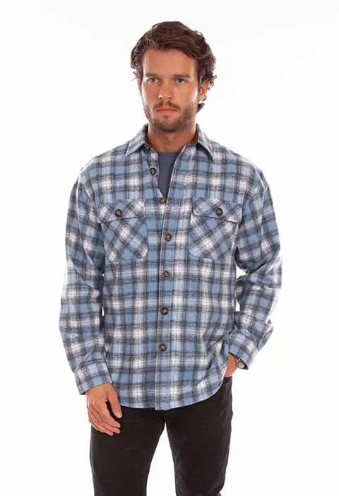 Men's Farthest Point Collection Shirt: Outdoor Flannel Plaid With Patches