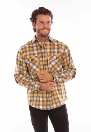 Men's Farthest Point Collection Shirt: Outdoor Flannel Plaid With Patches