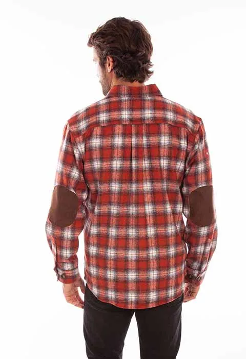 Men's Farthest Point Collection Shirt: Outdoor Flannel Plaid With Patches