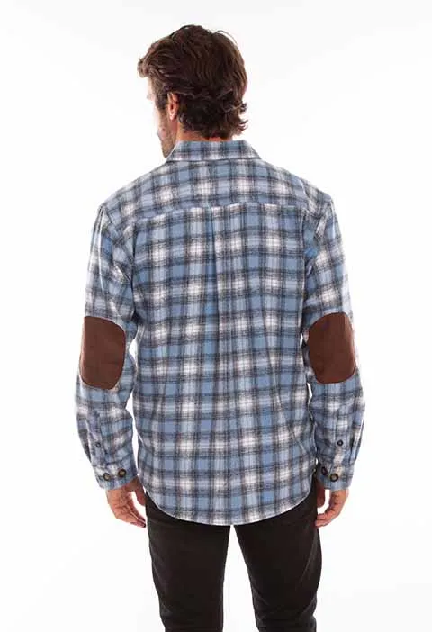 Men's Farthest Point Collection Shirt: Outdoor Flannel Plaid With Patches