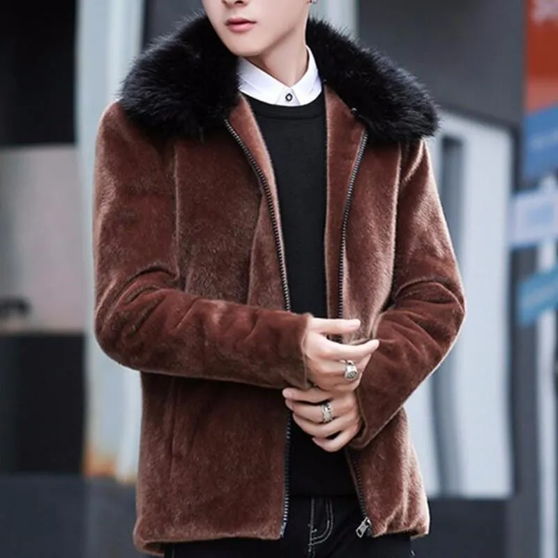 Men's Faux Fur Winter Coat Up To 3XL