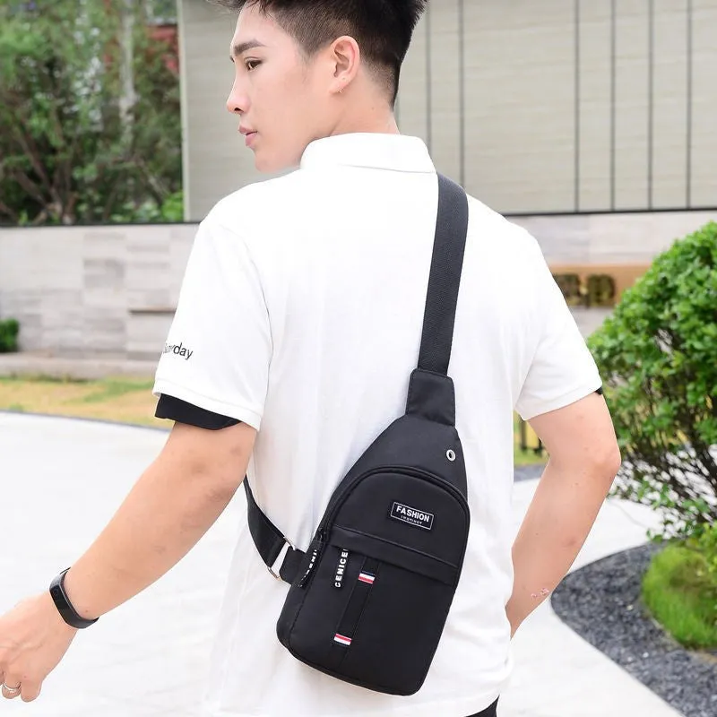 Men's Korean Fashion Trendy Solid Color Men's Chest Bags