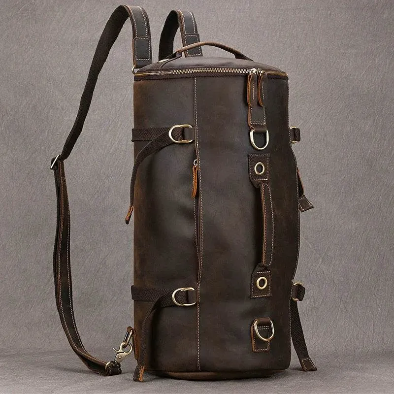 Men's Leather Backpack – Cowhide Travel Multifunctional Bag