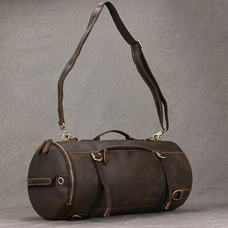Men's Leather Backpack – Cowhide Travel Multifunctional Bag