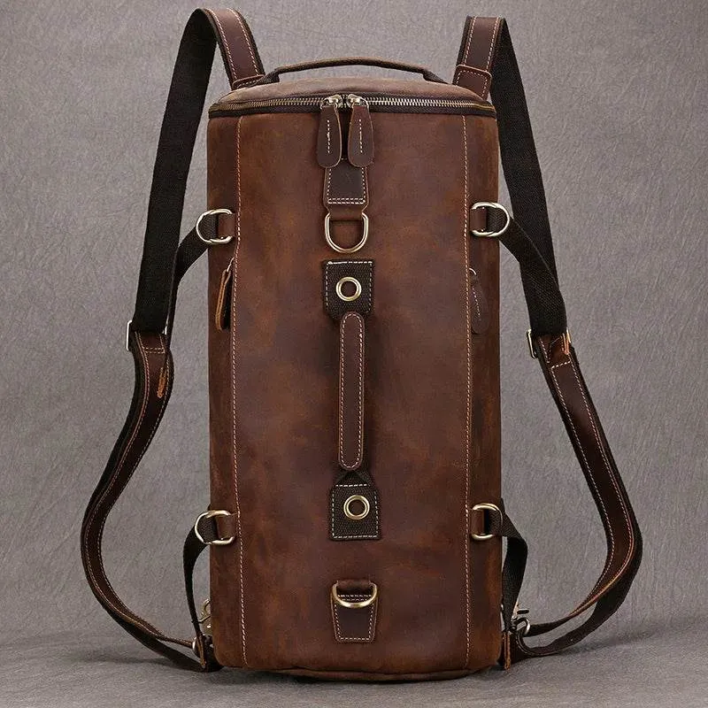 Men's Leather Backpack – Cowhide Travel Multifunctional Bag