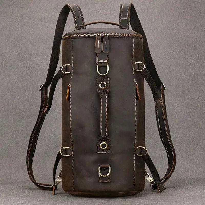Men's Leather Backpack – Cowhide Travel Multifunctional Bag