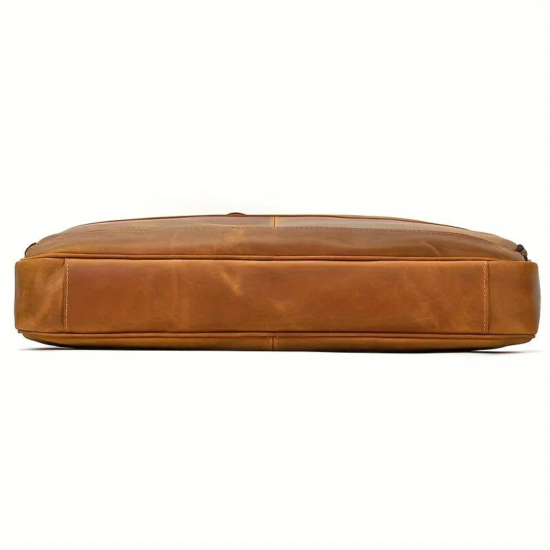 Men's Leather Briefcase Laptop Business Cowhide Bag Work Tote Bag