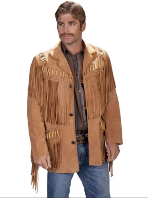 Men's Leather Jacket Collection: Scully Western Fringe Sportcoat, Epaulets, Beads