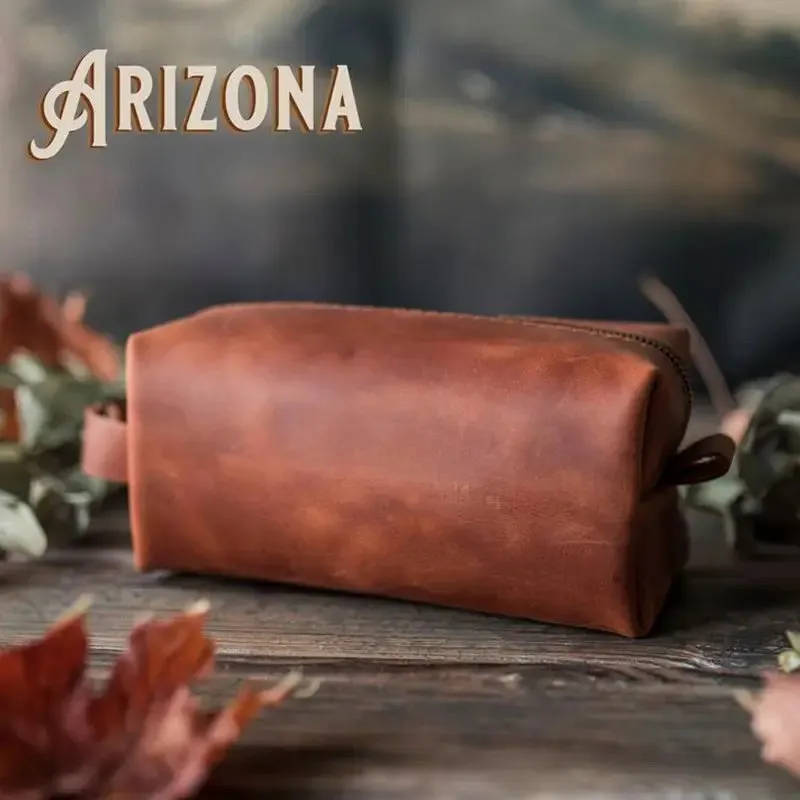Men’s Leather Toiletry Bag