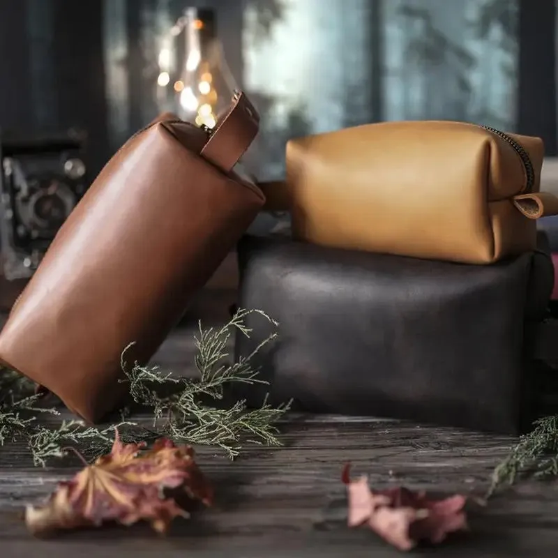 Men’s Leather Toiletry Bag