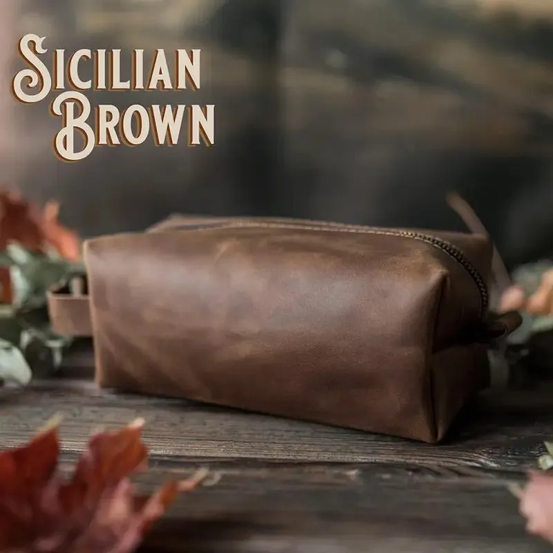 Men’s Leather Toiletry Bag