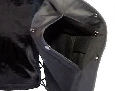Men's Motorcycle Blk Classic Side lace plain leather vest with 2 Gun pockets