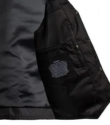 MEN'S MOTORCYCLE RIDERS 10 POCKET DISTRESSED BRN LEATHER VEST SIDE LACES LIGHT