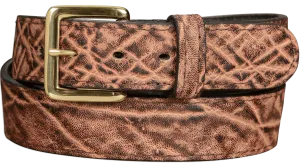 Men's Rustic Brown Elephant Leather Belt