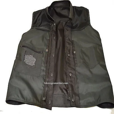 Men's Son of Anarchy Motorcycle Club Leather Vest With 2 Gun pockets inside