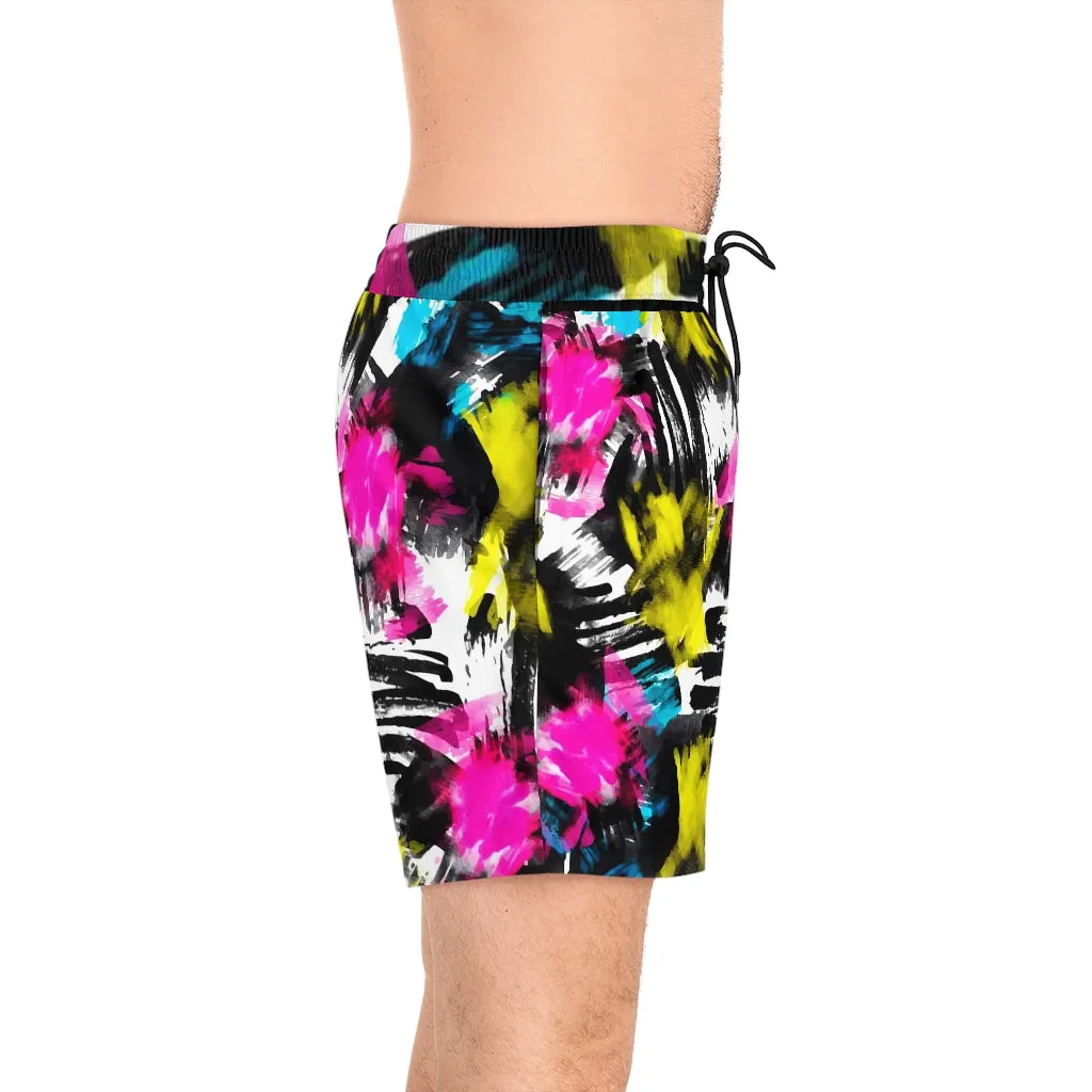 Men's Splatter Mid-Length Swim Shorts (AOP)