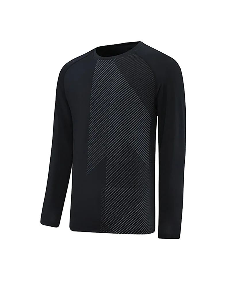 Men's Spring Autumn Outside Wear O Neck Long Sleeve Sports T-shirt Black White Gray Green M-3XL