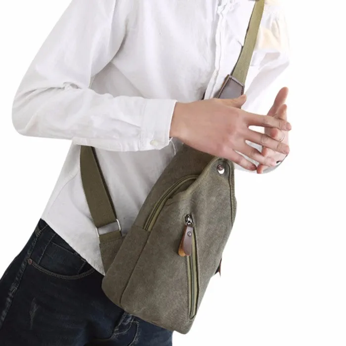 Metro Modern Canvas Shoulder Sling Bag