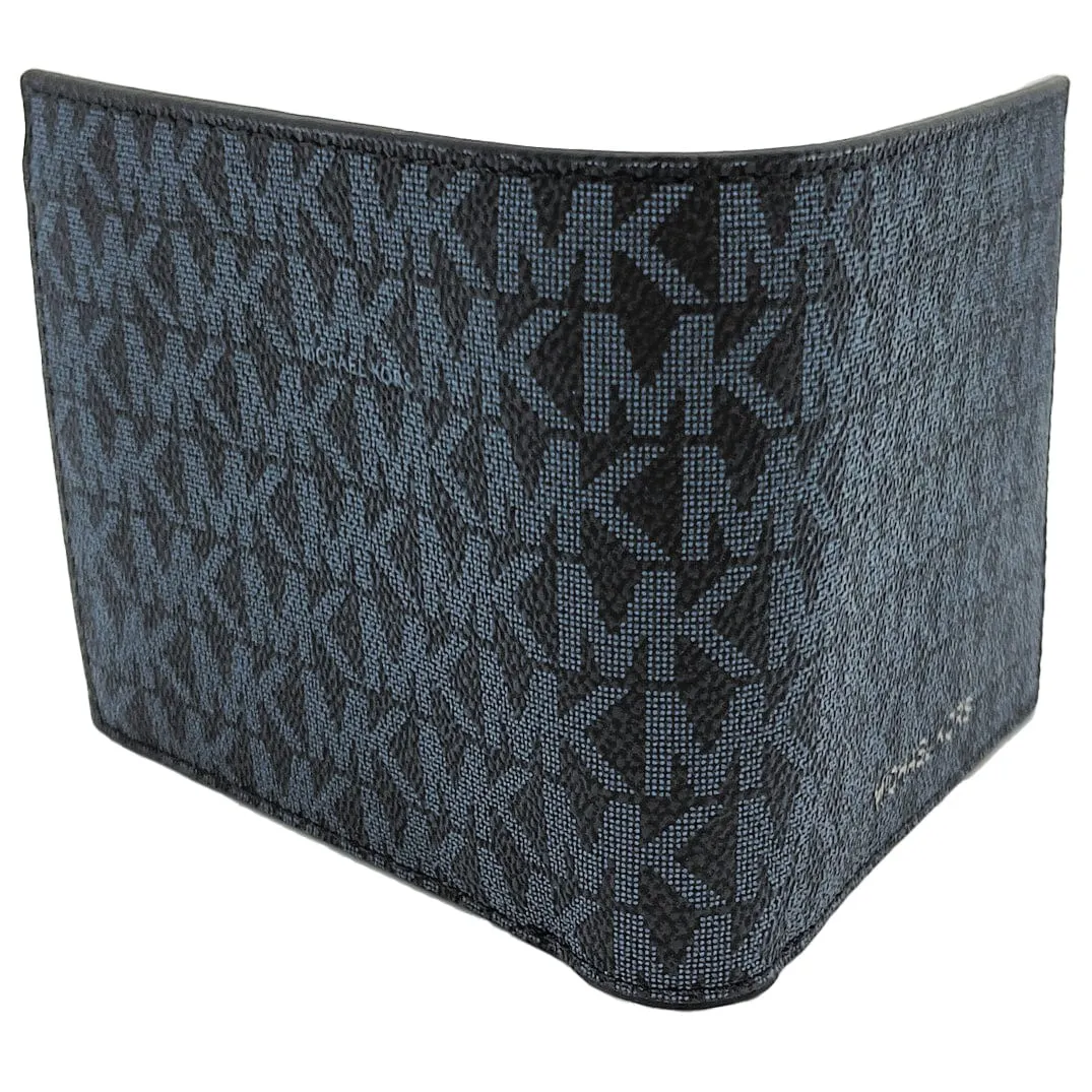 MICHAEL KORS "Cooper" Men's Wallet - Black & Blue New w/Tags