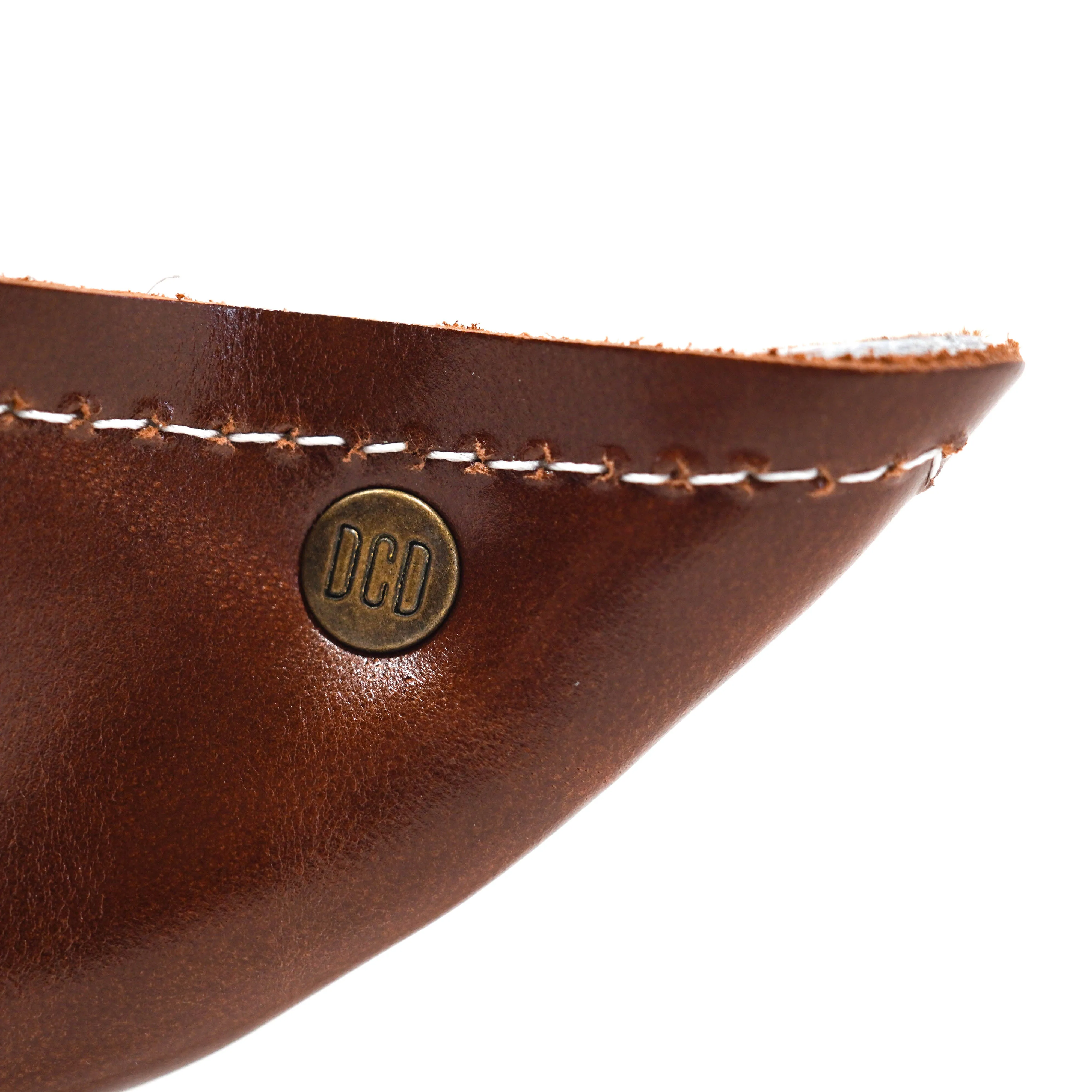 Mini Tray - Glossed Chocolate Leather w/ Two-Tone Brindle