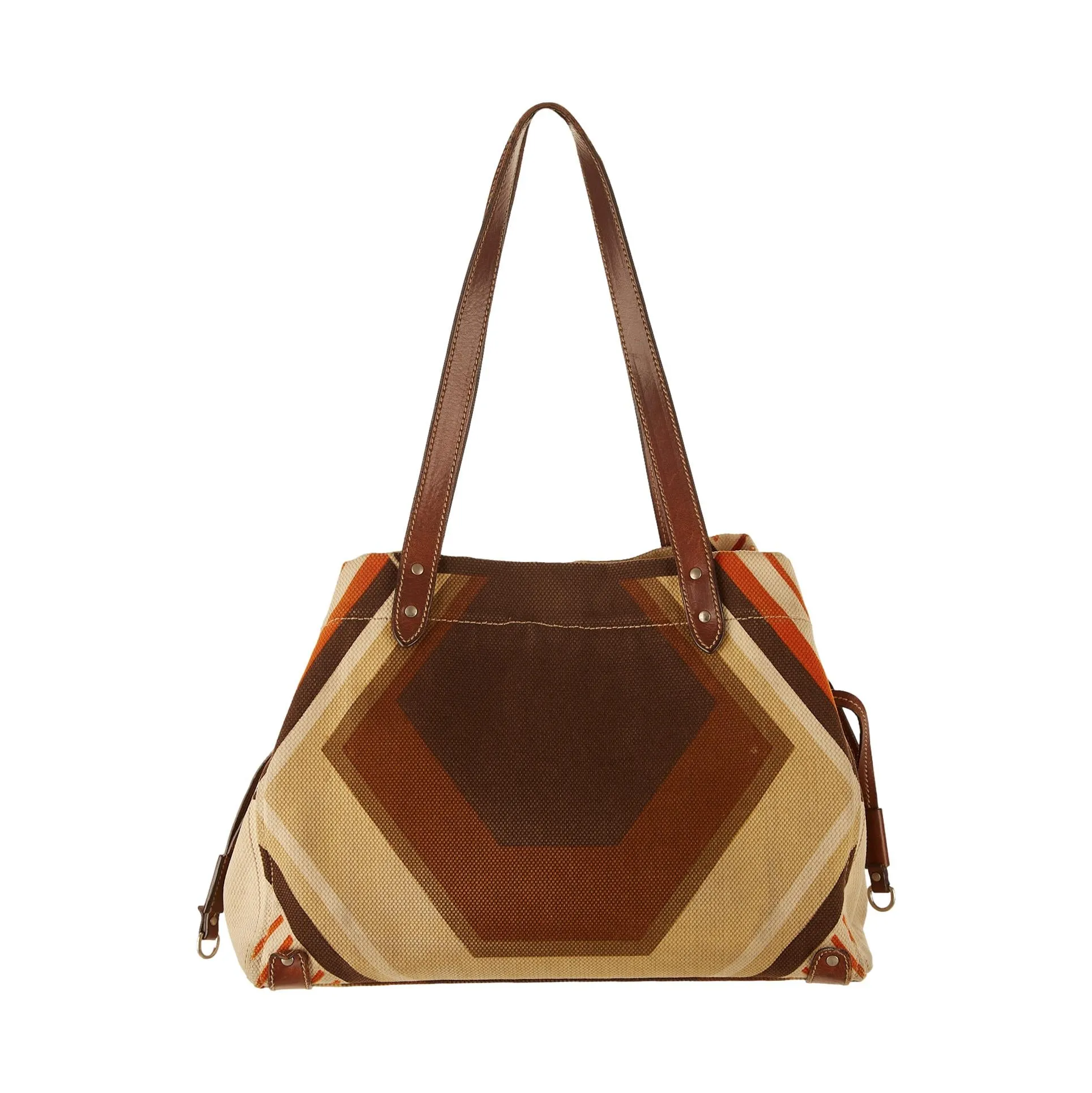 Miu Miu Brown Canvas Shoulder Bag