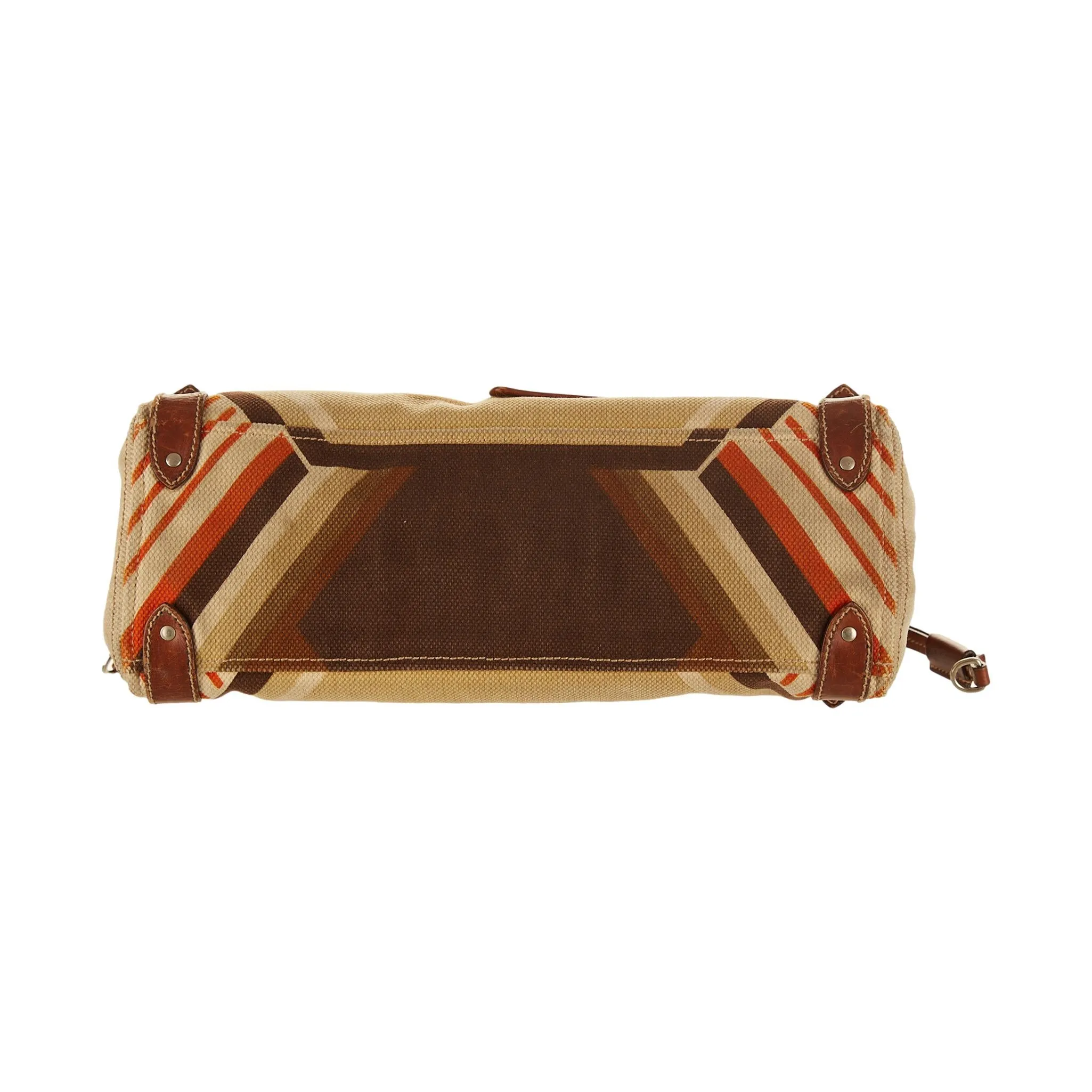 Miu Miu Brown Canvas Shoulder Bag