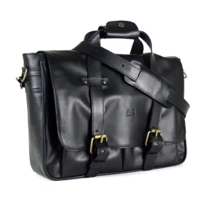 Montana Portfolio XL Briefcase Legal Size in Black Leather - Harley Logo - Final Sale: No Returns or Exchanges - 35% off