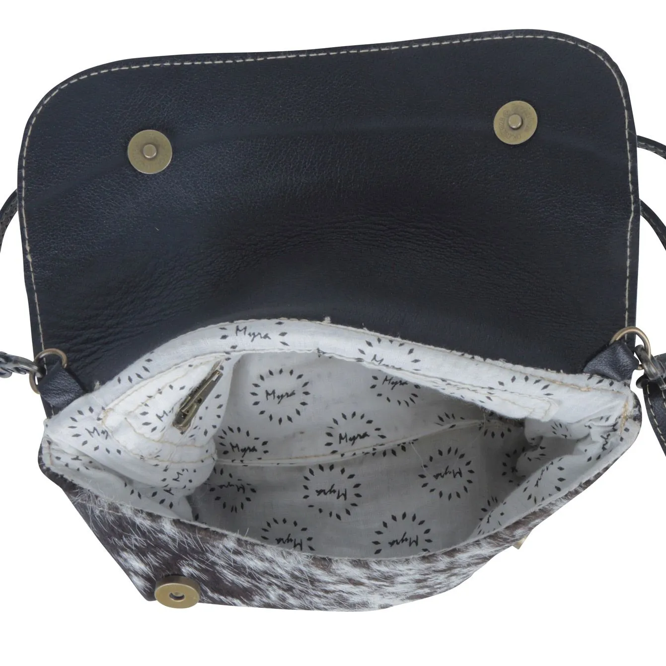 Myra Bag Blue Crescent Hand-Tooled Bag