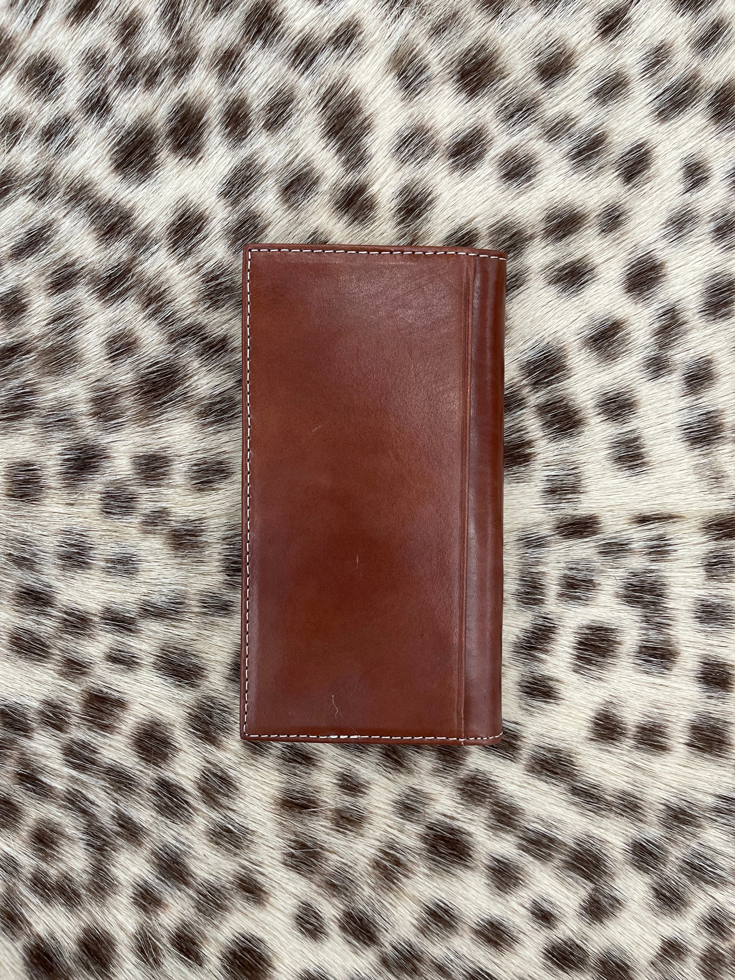 N5417933 Nocona Men's Western Wallet Rodeo Buck Lace Underlay Turquoise