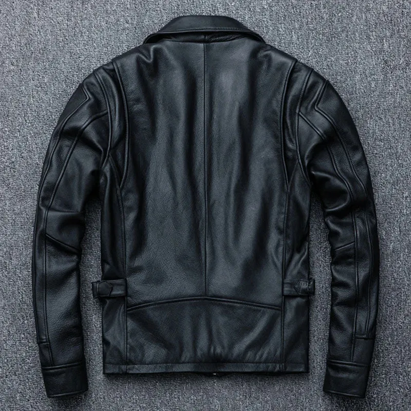 Natural Edge Cowhide Classic Men's Coat