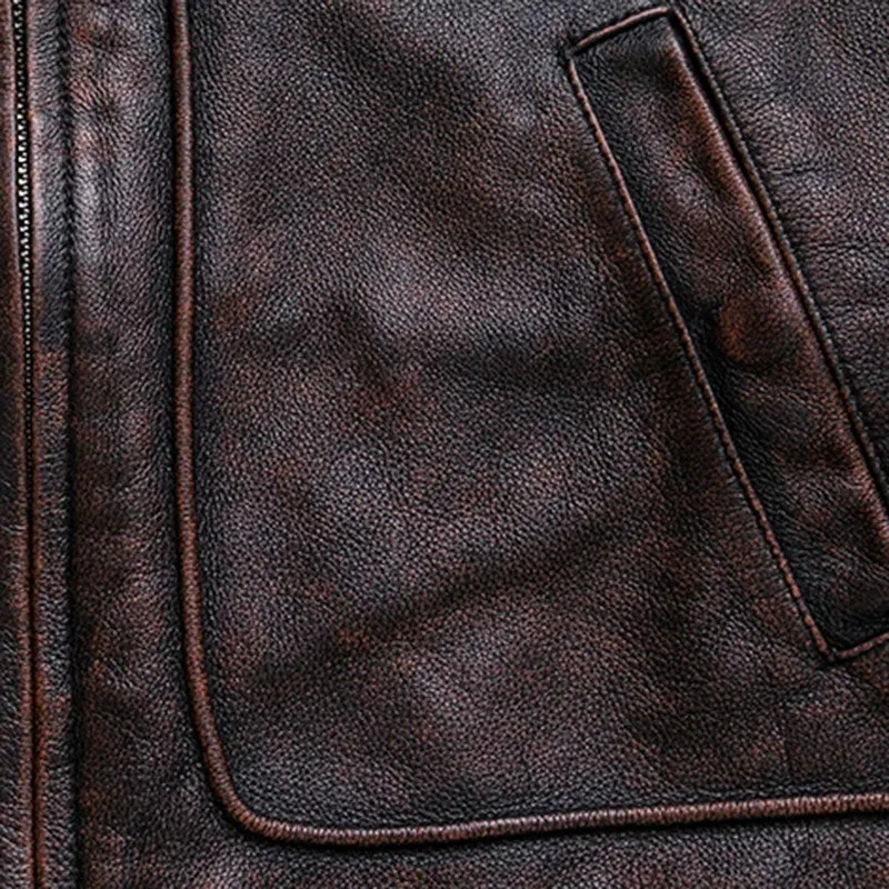 Natural Edge Cowhide Classic Men's Coat