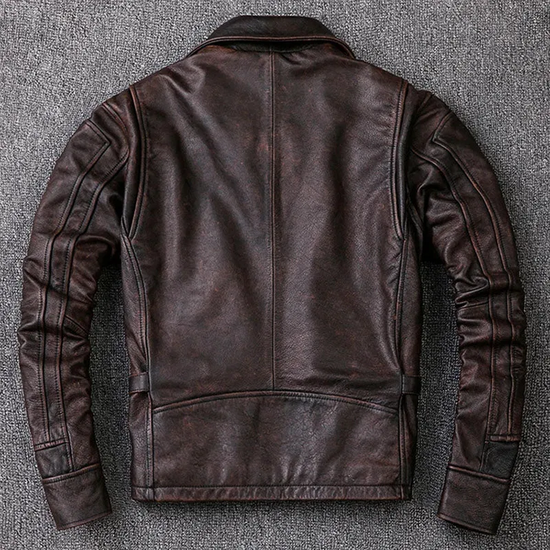 Natural Edge Cowhide Classic Men's Coat