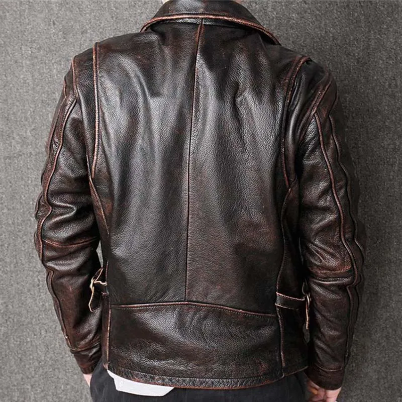 Natural Edge Cowhide Classic Men's Coat