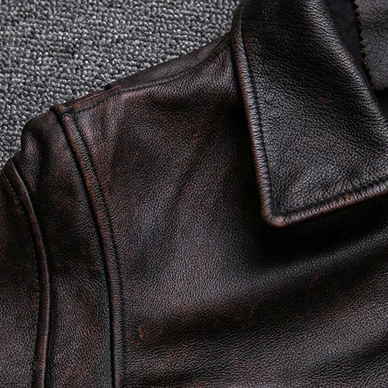 Natural Edge Cowhide Classic Men's Coat