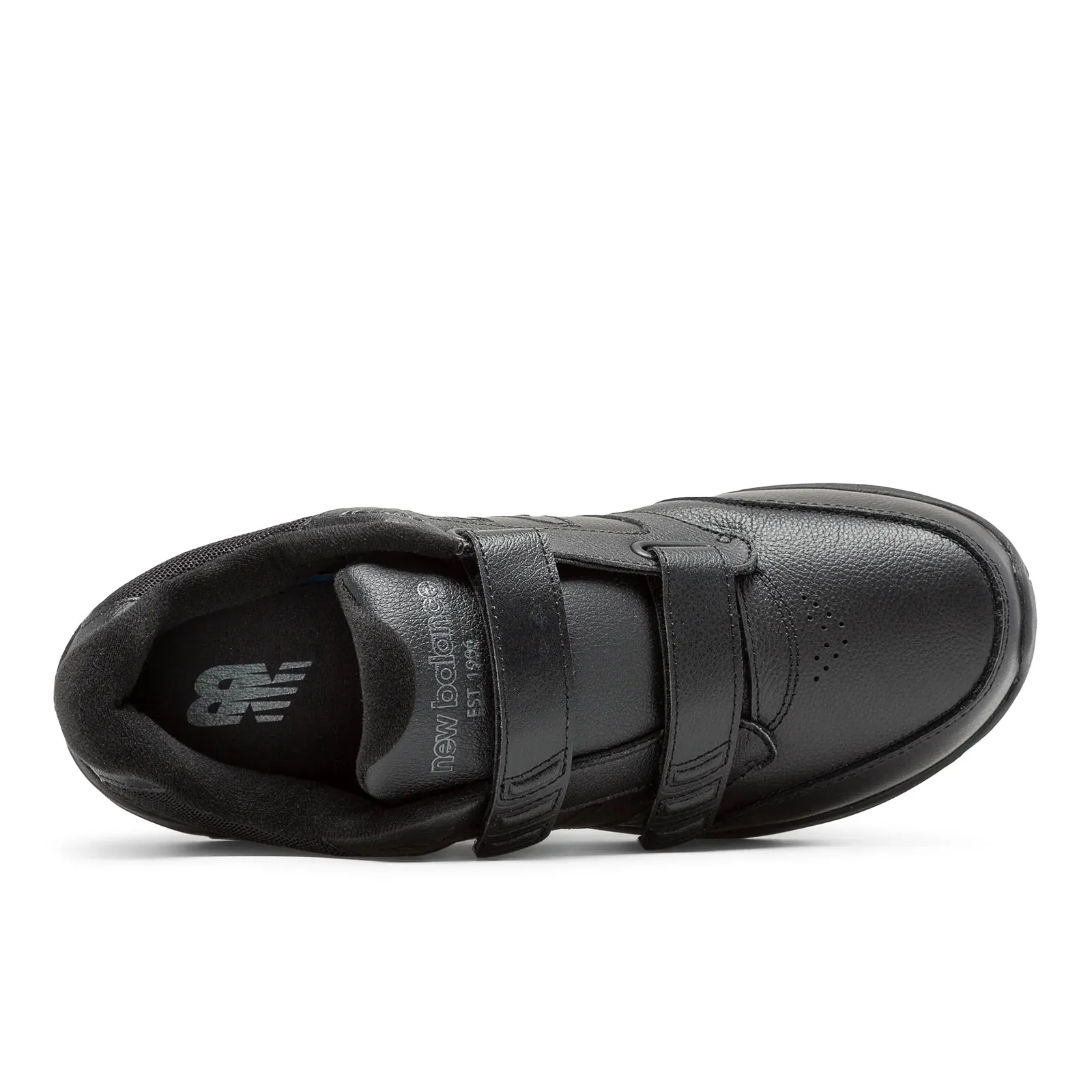 New Balance Men's Hook and Loop Leather 928v3 Walking Shoes in BLACK