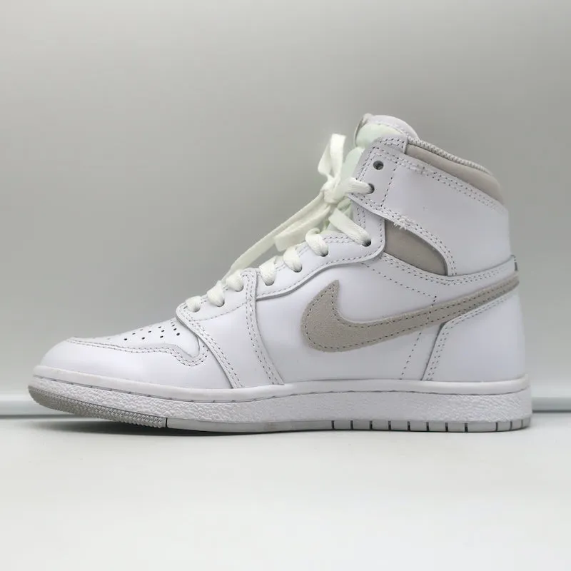 Nike Air Jordan 1 Retro High 85 Sneakers White/Neutral Grey Size 5.5 BQ4422 100