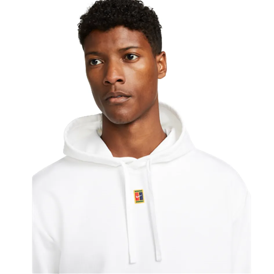 NikeCourt Men's Fleece White Tennis Hoodie