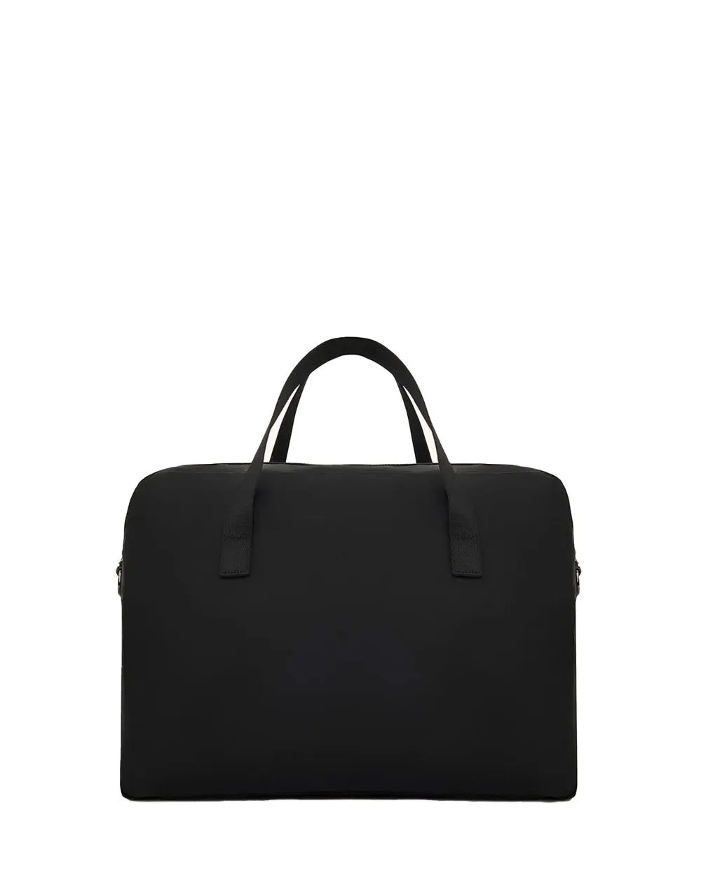 Nylon Overnight Duffle Bag in Black