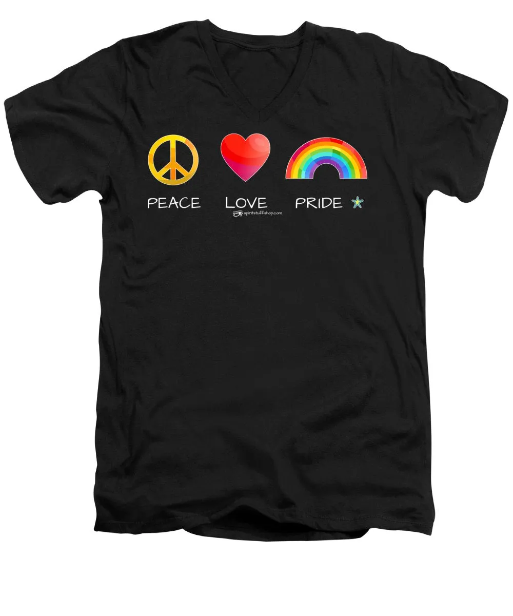 Peace Love And Pride - Men's V-Neck T-Shirt