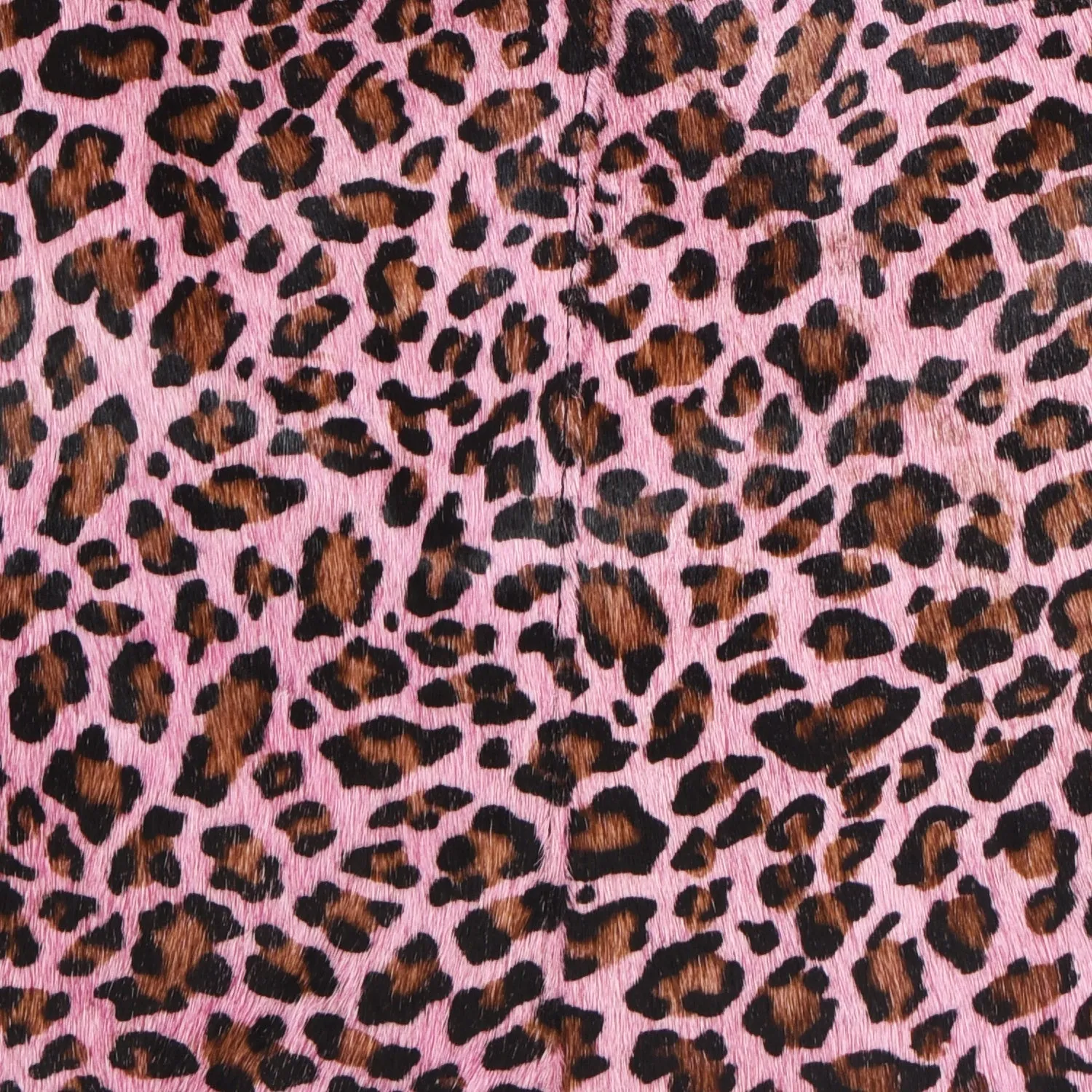 Pink Animal Print Leather Flap Pocket Backpack