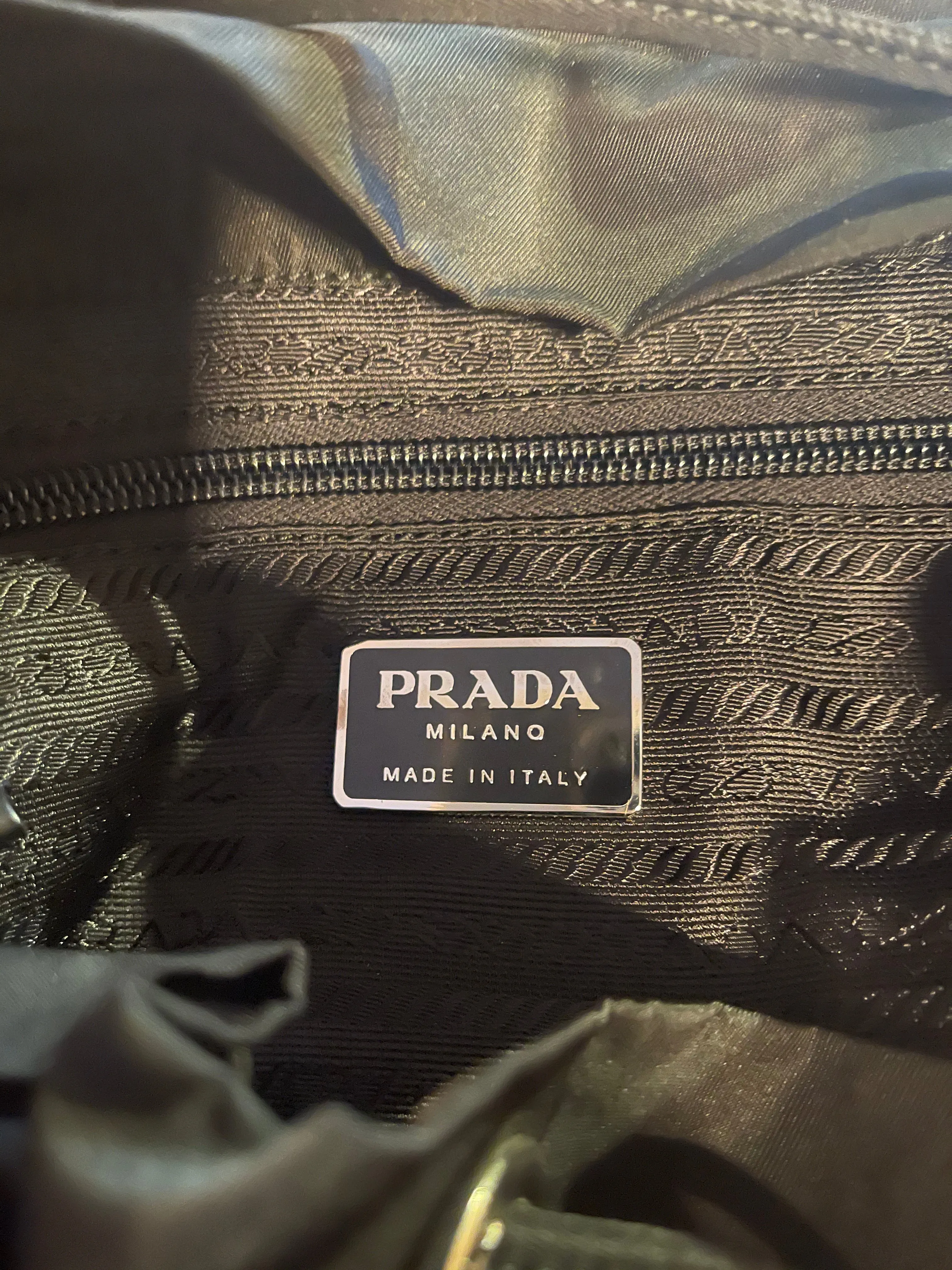 Prada Black Nylon Double Buckle Backpack Bag