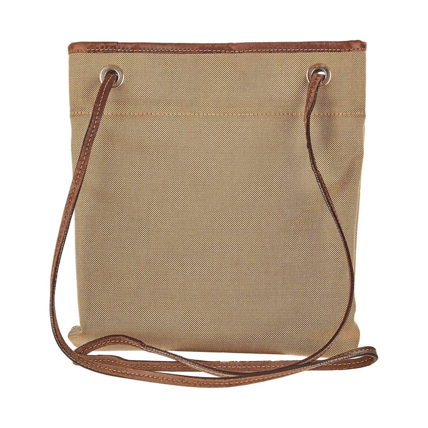 Prada Brown Canvas Logo Crossbody