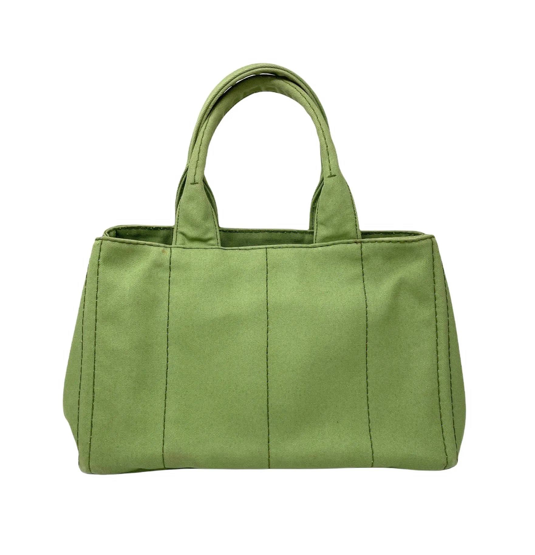 Prada Olive Green Canvas Tote