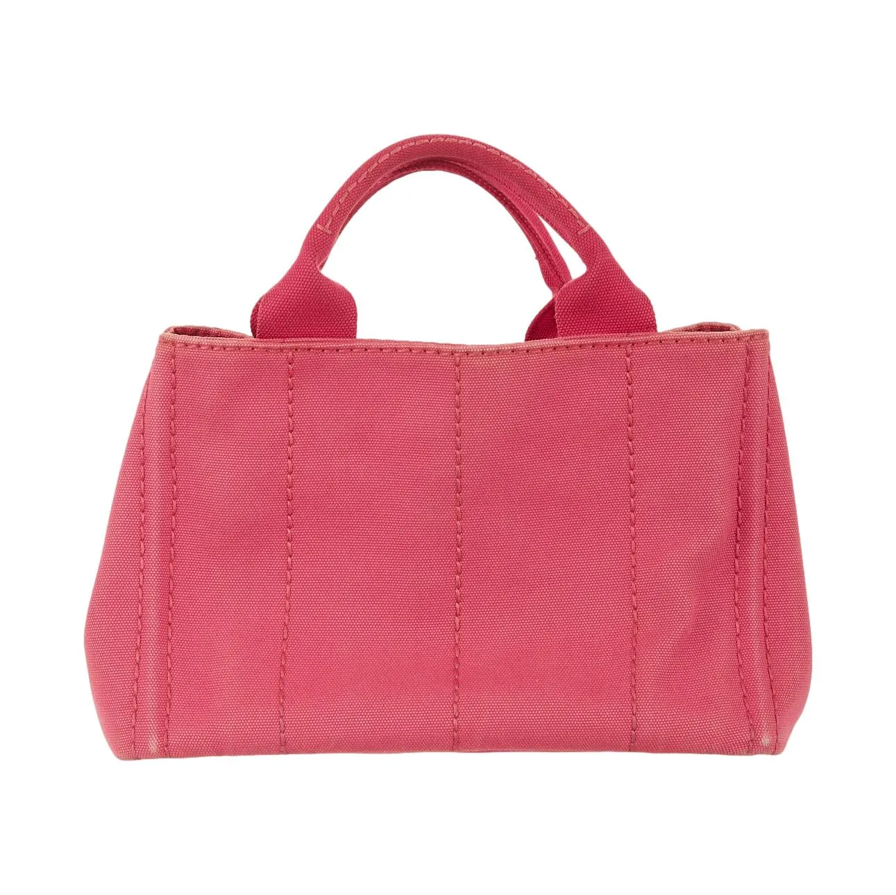 Prada Pink Logo Canapa Tote
