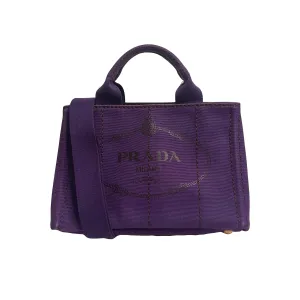 Prada Purple Mini Canvas 2way Tote