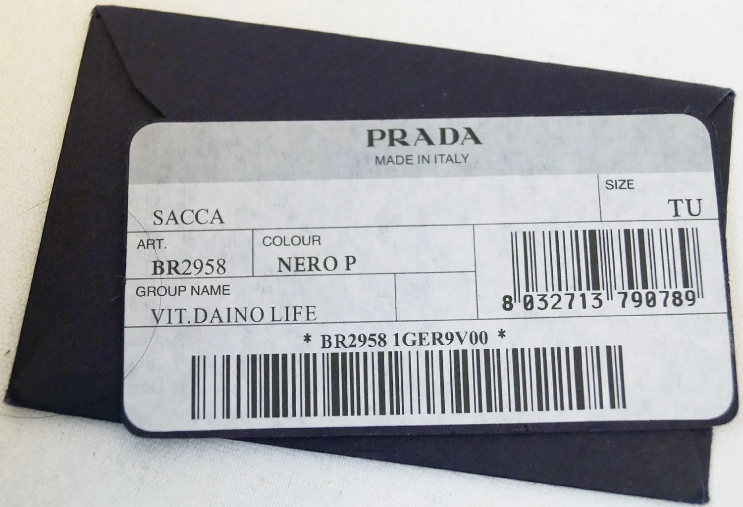 Prada Vitello Daino Black Calfskin Leather Shoulder Bag
