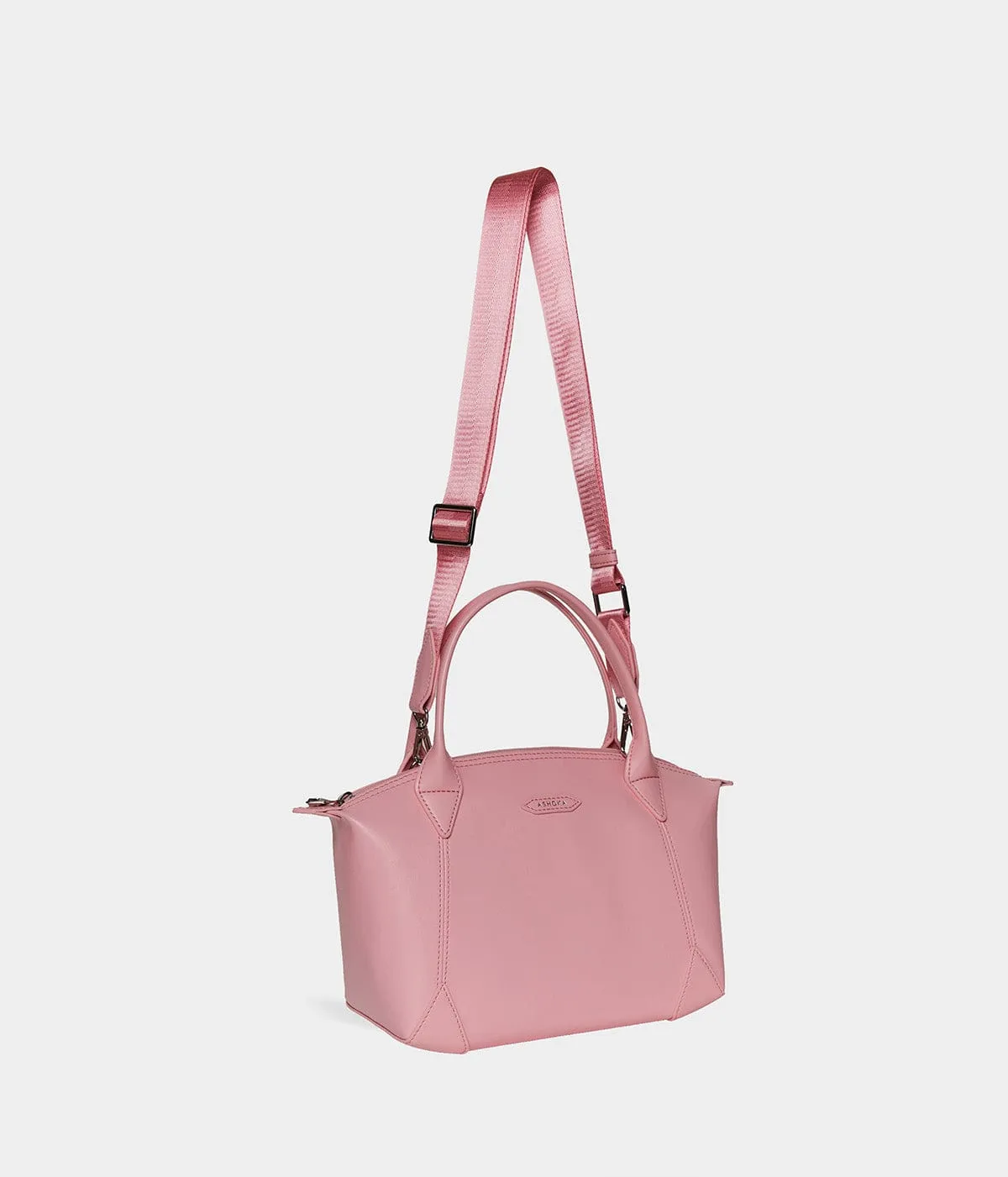 Pretty Apple Skin Vegan Leather Shoulder Bag | Pink