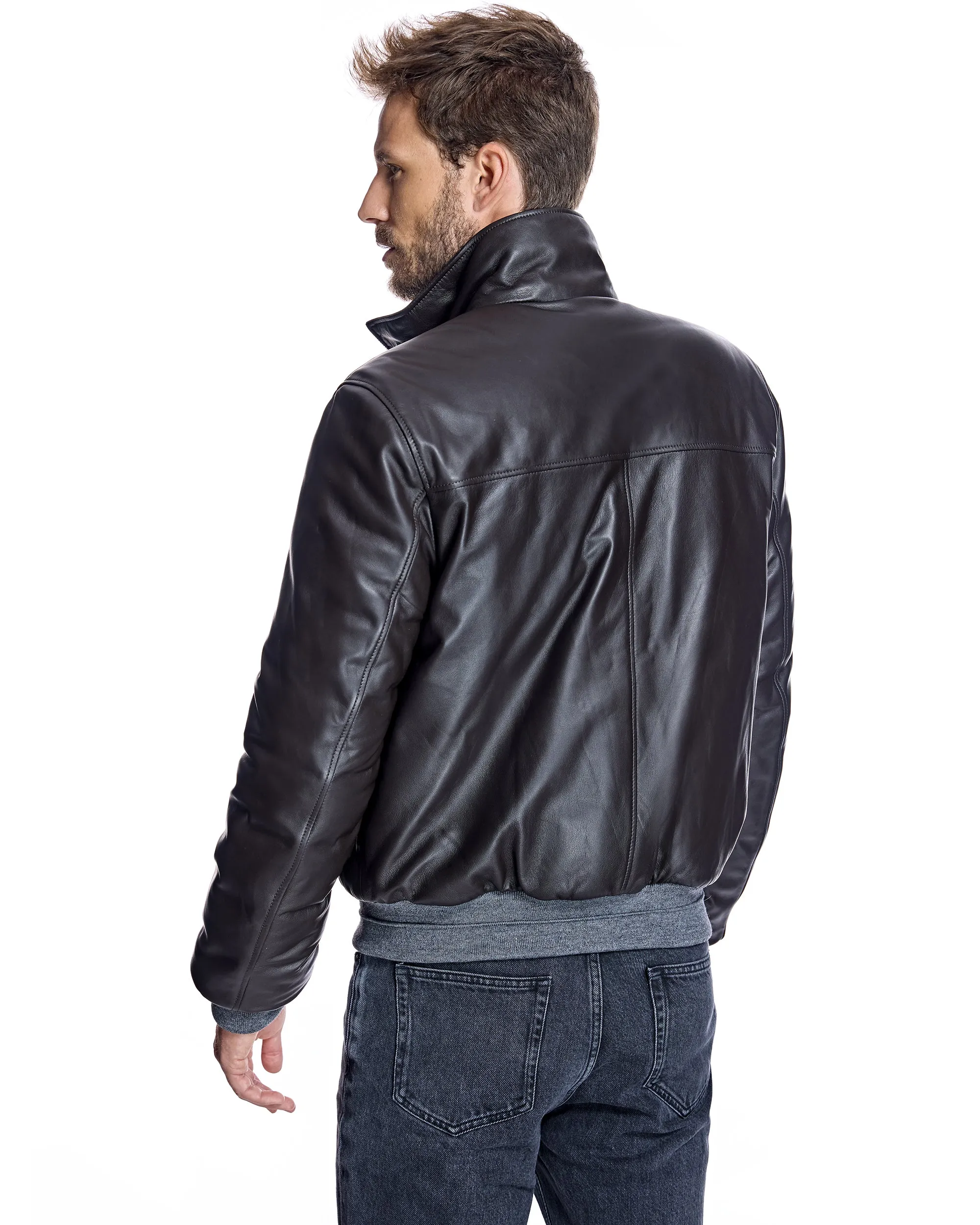 Reversible Men's Leather Jacket
